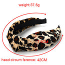 Leopard Twist Knot Pattern Headband Sweet Chiffon Print Hair Band Fashion H