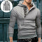 Men Teenager Boy Autumn Long-Sleeves Zipper Hoodie Sweatershirt (Grey L) A#S