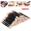 100x Disposable Dual Sides Eye Shadow Sponge Applicator Makeup Brush Black