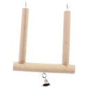 Stabilized Natural Wooden Birds Hanging Swing Cage Pendant Parrots Perch Toys