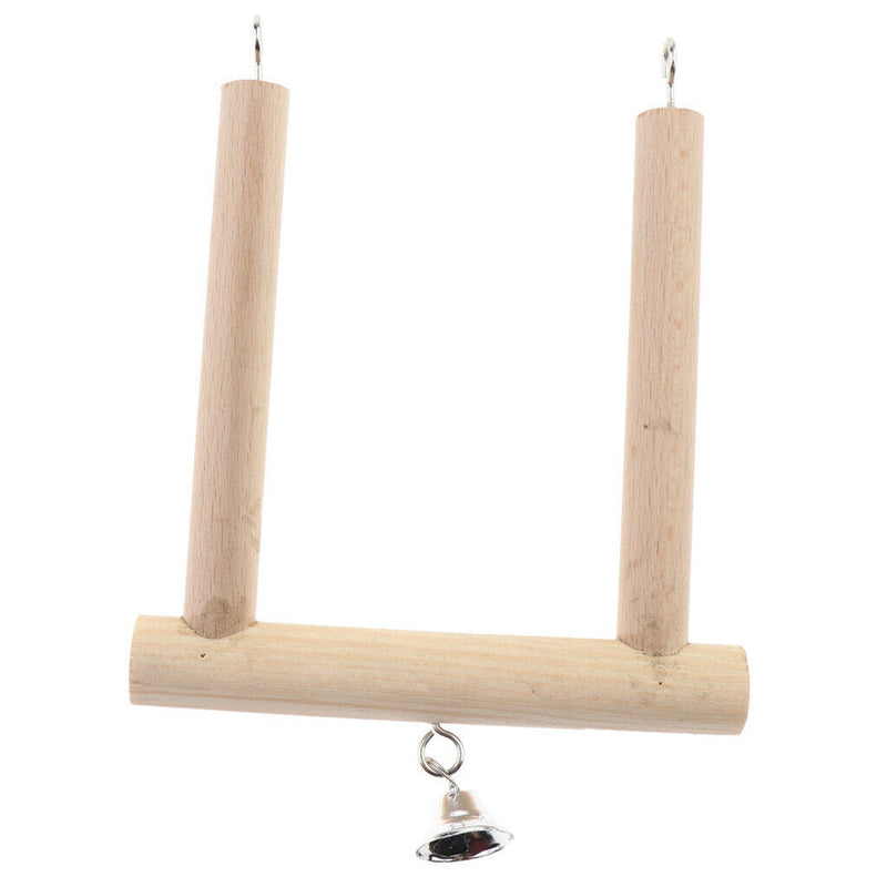 Stabilized Natural Wooden Birds Hanging Swing Cage Pendant Parrots Perch Toys