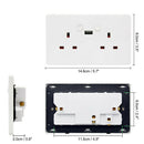 Voice Control Socket Panel Wifi Adapter Dual Usb Uk Plug Switch Wall Socket