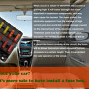 12 Way Spade Terminal Blade Fuse Box Holder with LED Light Kit for Car Boat K1O9