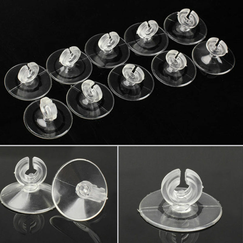 10 x Aquarium Fish Tank Suction Cups Suckers Clips Air Line Pump Tubing Plastic
