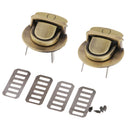 Bronze Purse Bag Closure Catch Tuck Lock Clasp Fasteners LeatherCraft Metal
