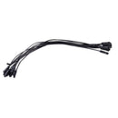 10 Pcs 21cm Length Double 1pin Female Connector Jumper Cable Black X8X5