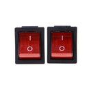 2x/Lot Red 4 Pin Light On/off Boat Button Switch 250V 15A W Nw