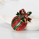 Christmas Brooch Pins Winter Rhinestone Jewelry Women Gifts Charms C3K8