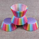 200 x Rainbow Cupcake Cases Cake Baking Muffin Dessert Wedding Party