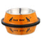Stainless Steel Anti-skid Dog Cat Food Water Bowl Pet Feeding Tool Orange
