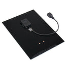 Black Solar Panel Powered +USB 5W metal Fan 8Inch Cooling Ventilation Car C