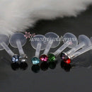 16 Pcs  Crystal Labret Monroe Lip Ring Stud BIOFLEX Bar Body Piercing  UZH