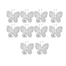 10Pcs Mixed Organza Wire Rhinestone Butterfly Wedding Decorations For Scrap