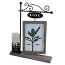 1X(European With Hydroponics 6 Inch Hanging Double-Sided Wood Photo Frame P