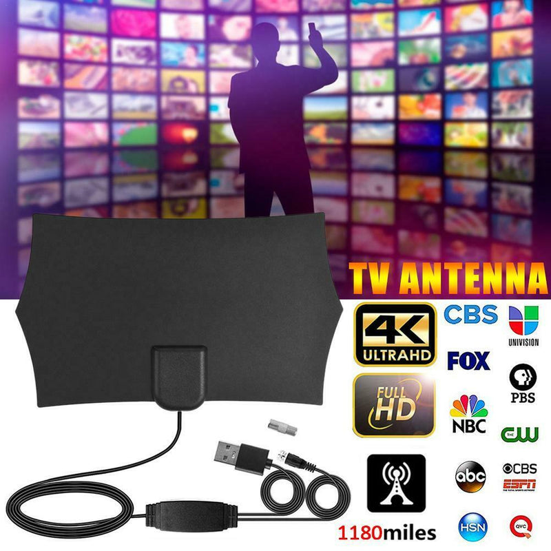 1180Mile Long Range Indoor Digital HDTV Antenna TV Aerial Amplified 1080P