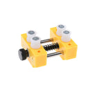 Mini table top bench vice vise press clamp rubber suction base yellow FT
