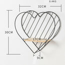 2pcs Iron Floating Shelf Organizer Geometric Decorative Home Heart Shaped