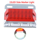 15LED Side Marker Light Clearance Lamps Red Truck Trailer Tractor 12V 24VAT3C