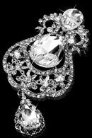 Big Crystal Big Waterdrop Rhinestone Brooch Pin for Women Wedding Party Bro M1K4