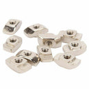 50PCS M5 Hammer Nut Aluminum Connector T Fastener Sliding Nut Nickel Plated