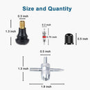 Valve Stem Puller Installer Tool - 6Pcs Tr412 Tire Snap In Short Rubber Val