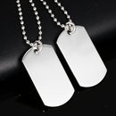 39x23mm Double Dog Tag Pendant Stainless Steel Polished Blank Dogtag Pendant