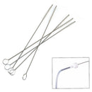 2pcs Stainless Steel Nylon Straw Cleaning Cleaner Drinking Straws 17cm LJ