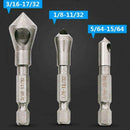 3pcs HSS Titanium Coated Countersink Deburre Drill Bit Metal Steel Wood Tools
