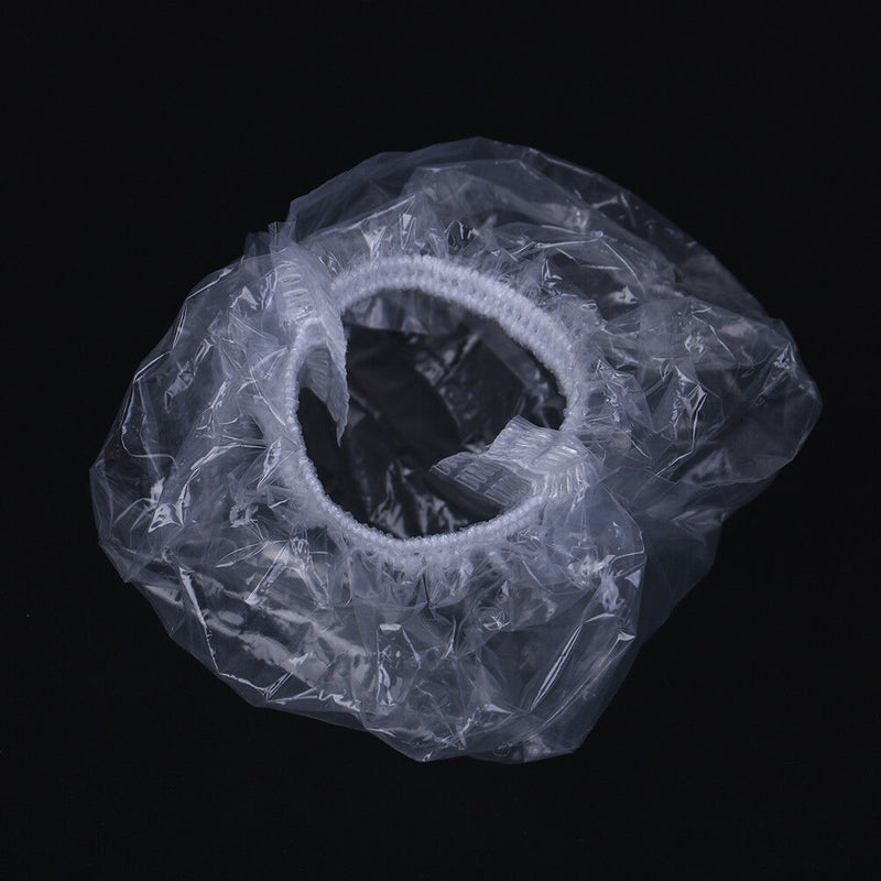 100pcs Disposable Plastic Waterproof Ear Protector Cover Dye Shield Protection