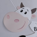 happy birthday cow paper banner hanging diy party decor bunting supplie ME
