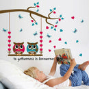 Wall Stickers Home Decor Cartoon Owl Birds Branch Removable Kids Decor Mural JR