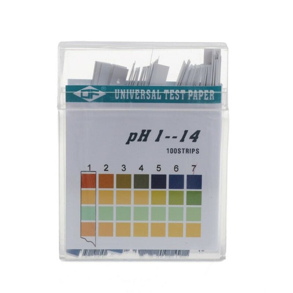 1-14 PH 100Strips Alkaline Acid Indicator Paper Water Saliva Litmus Testing Kit