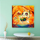 Cartoon Cat 5D DIY Full Round Drill Diamond Painting Mosaic Kit for Decor