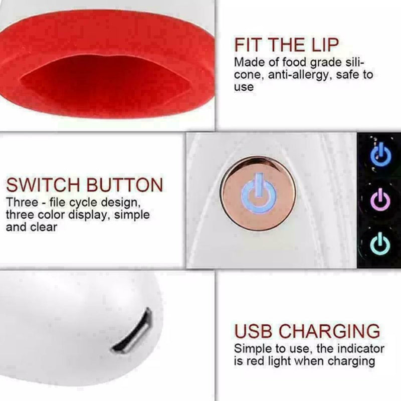 USB Electronic Silicone-Lip Plumper Electric Beauty Lip Plumping Device Too S7A2