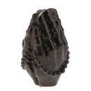 Thai Buddha Statue - Wood Glazed Ornament Fengshui Decor Craft 3inch Hands
