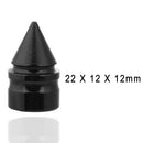 4pcs Cone Shaped Aluminum Auto Wheel Tyre Tire Valve Stem Caps Dust Cover Black