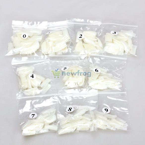 500 PCS Natural French False Acrylic UV Gel Half / Full Nail Art Tips Tools