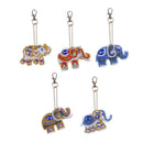 5 Elephant DIY Point Diamond Keychain 5D Diamond Rhinestone Keychain Bag N EDU