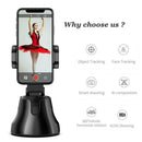 Smart Shooting 360 Rotation Auto Face Object Tracking Phone Holder (Black) A