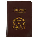 Organizer Passport cover plastic Passport Holder Vine Of Flower-Coffee