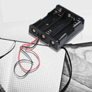 Spring Clip Black Plastic 3 x 1.5V AA Battery Case Slot Holder