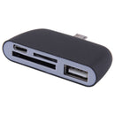 4in1 Smart Mini OTG TF SD Slot Card Reader Adapter with Micro USB Charge Port