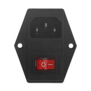Multi-function 3 Pin IEC320 C14 AC Inlet Male Plug Power Socket With Fuse Switch