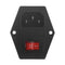 Multi-function 3 Pin IEC320 C14 AC Inlet Male Plug Power Socket With Fuse Switch