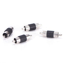 6 Pcs Straight AV RCA Male to Male Connectors Couplers Adapters B uW