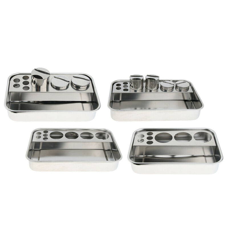 Stainless Steel Dental Instrument Tool Storage Box Sterilization Tray