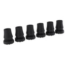 6Pcs Crutch Ferrules Rubber End Walking Stick Trekking Pole Cap Feet Cover