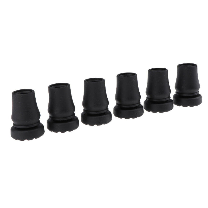 6Pcs Crutch Ferrules Rubber End Walking Stick Trekking Pole Cap Feet Cover