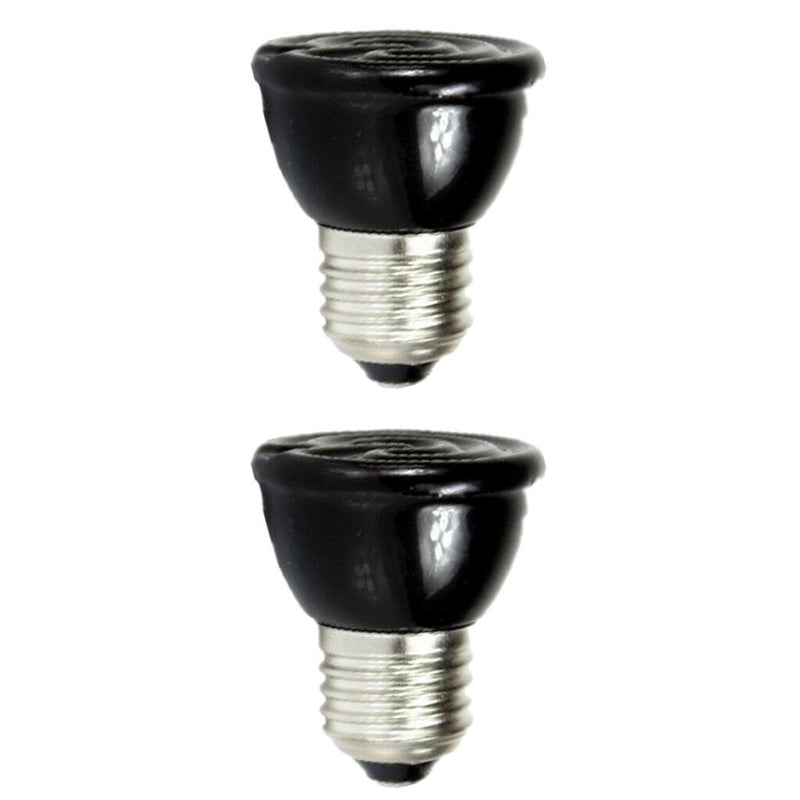 2x Pet Ceramic Infrared Heat Lamp Emitter Reptile Basking Light Bulb 80W&60W