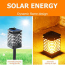 Solar 12 LED Flame Torch Lamp IP55 Waterproof Plastic Pluggable Lawn Light Outdo